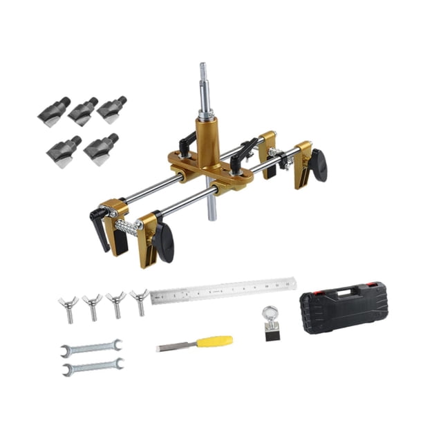 Kit De Abridor De Orificios Para Cerradura De Puerta, Máquina Ranuradora De Piezas Para Decoración Del Hogar, Puerta De Hotel Con 5 Cabezales