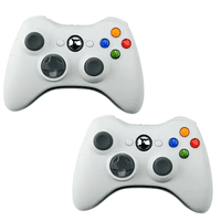 Genérico - Pack 2 Joystick Control Blanco Para Xbox 360 Pc Windows Con Cable