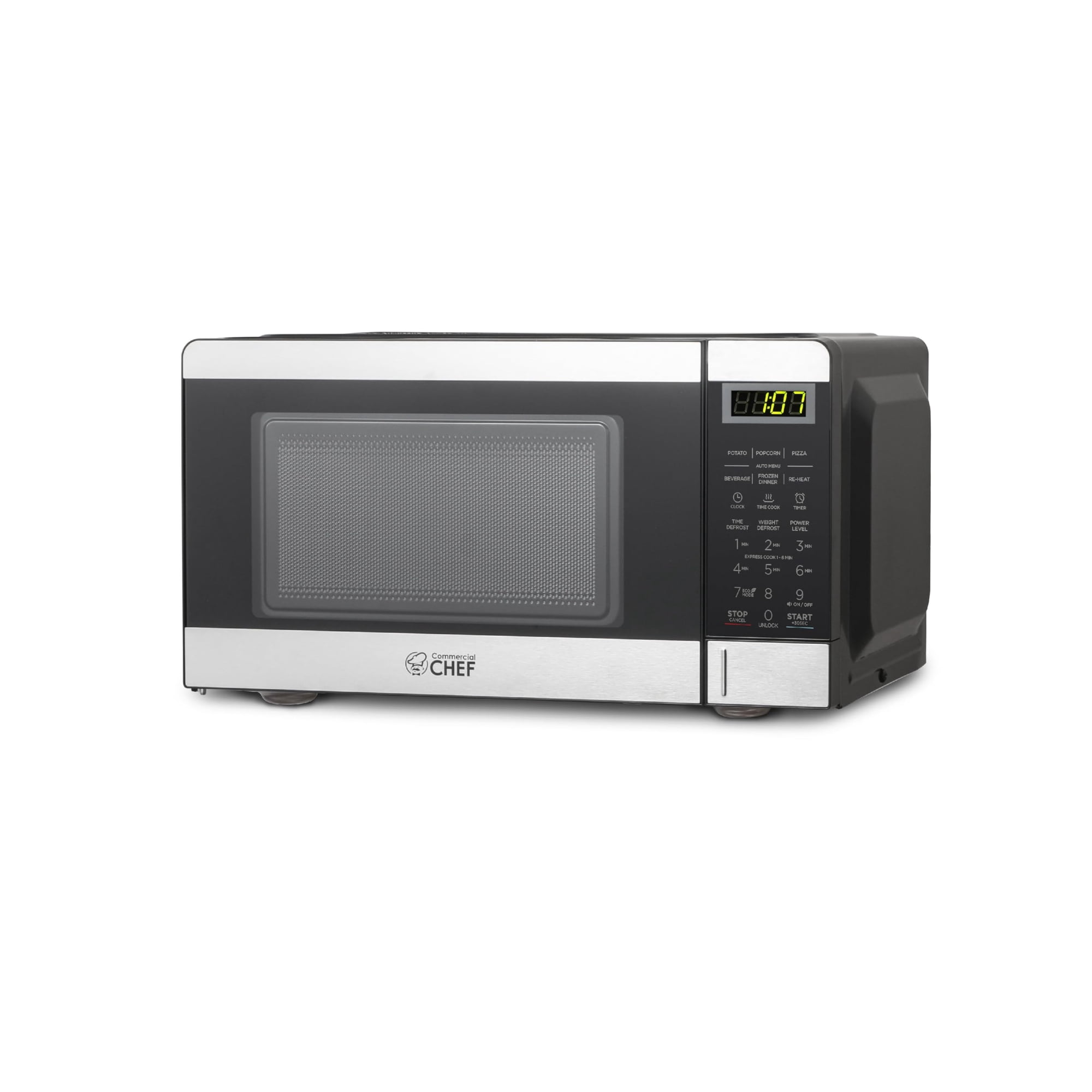 Microondas Commercial Chef De 0.7 Pies Cúbicos, 700 W Con 10 Niveles De Potencia