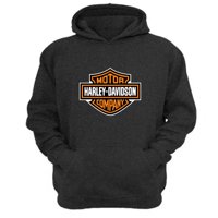 Genérico - Polerón Canguro Harley Davidson Gris Oscuro Talla Xl Unisex