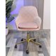 thumbnail image 2 of Silla Escritorio Giratoria Lux Base Dorada - Rosa, 2 of 7