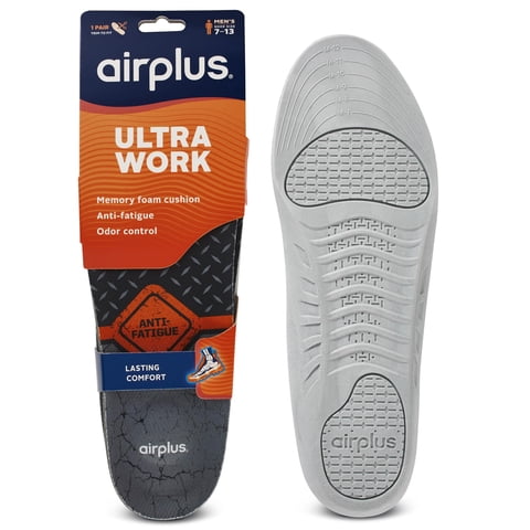 Plantillas Para Zapatos Airplus Ultra Work Memory Plus Para Hombre, Tallas 7-13