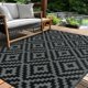 thumbnail image 1 of Alfombra exterior de plástico Kalafun 183x274 cm Negro Gris, 1 of 7