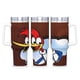 thumbnail image 1 of Pájaro Loco Vaso aislado de acero inoxidable con asa, diseño temático, regalo para familia, amigos y fans; incluye pajita y encaja en el portavasos estándar, 40 oz, 1 of 6