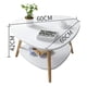 thumbnail image 3 of Mesa de centro triangular blanca 60x60x42 cm 2 niveles, 3 of 10
