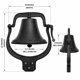 thumbnail image 4 of Campana de cena XtremepowerUS de hierro fundido 32 cm 12 kg negro, 4 of 9