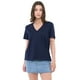 thumbnail image 1 of Polera Mujer V-Neck Esencial Azul Corona, 1 of 5