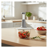 Genérico - Picador De Verduras Manual Cortador Multifuncional 2 Litros Gris