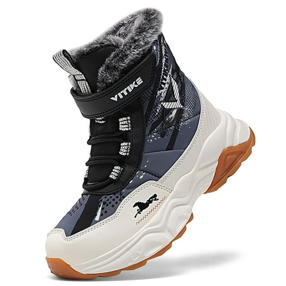 Botas de senderismo VITUOFLY para niños y niñas, cálidas para invierno y nieve, talla 13