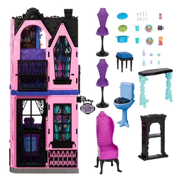 Casa de Muñecas Monster High Hotel Boo-tique Accesorios 4+