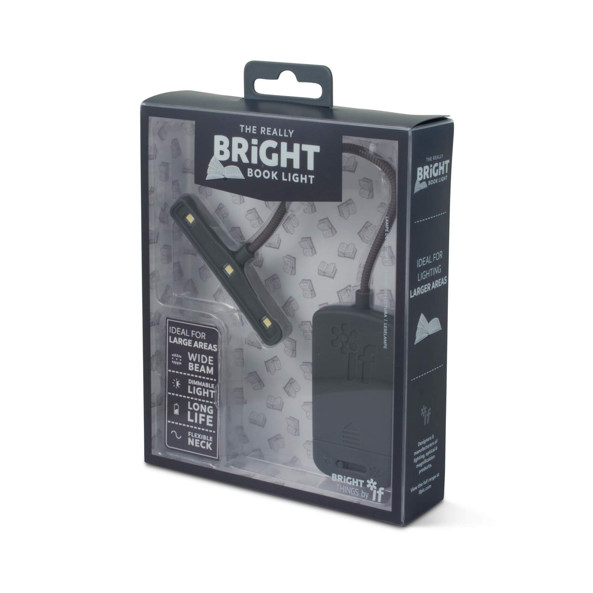 If - Book Light Really Bright Grey Con Ajustes De Iluminación Ajustables