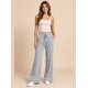thumbnail image 5 of Pantalón Mujer Flare Pierna Ancha Cintura Elasticada Gris, 5 of 8