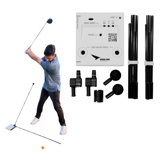 Birdie Golf: Birdie Cube - Entrenador de swing de golf, 12 posiciones ajustables para el palo, herra