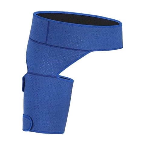 Magideal - Soporte De Cadera, Envoltura De Compresión De Ingle, Cuádriceps Tirado, Muslo, Músculo, Muslo, Manga De Compresión, Soporte Para Tensión De Cadera Fle , Azul Oscuro Norma Azul Oscuro Normal