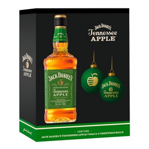 Whiskey Jack Daniels Apple 750Cc + 2 Esferas Navideñas
