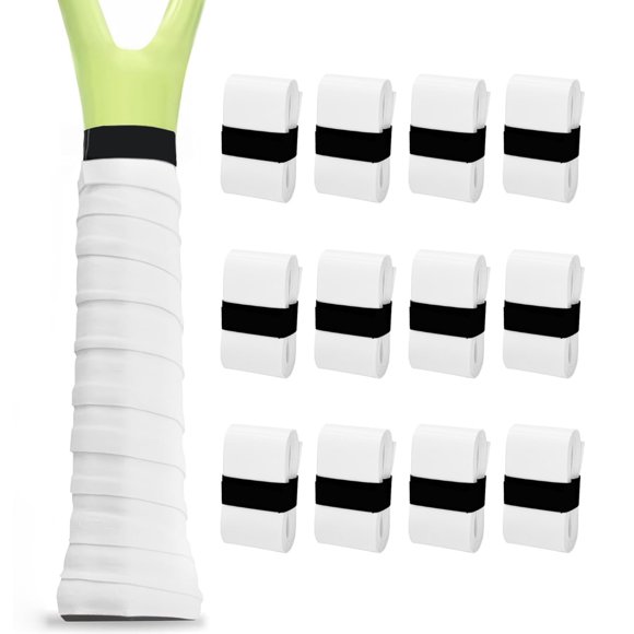 Cinta de agarre para raqueta de tenis L LK SPORTS paquete de 12 unidades blanco