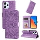 thumbnail image 1 of Funda tipo cartera FOXDOCK para Xiaomi Redmi 12 4G , diseño girasol en relieve, cuero PU, cierre magnético, soporte y tarjetero, 1 of 5