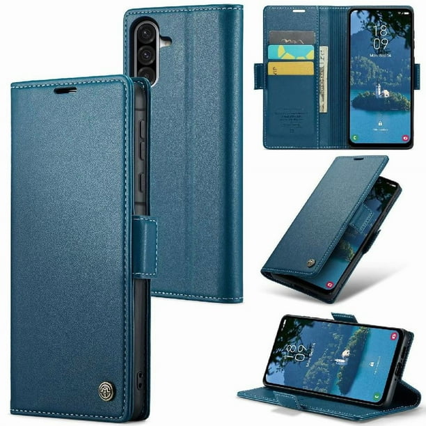 CaseMe tipo cartera Samsung Galaxy A56 5G con cierre magnético, RFID, tarjetero, soporte, carga inalámbrica
