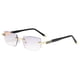 thumbnail image 2 of Gafas De Luz Azul Rectángulo Sin Montura Para Ordenador Unisex Hombre Mujer Aureate 3.0X, 2 of 5