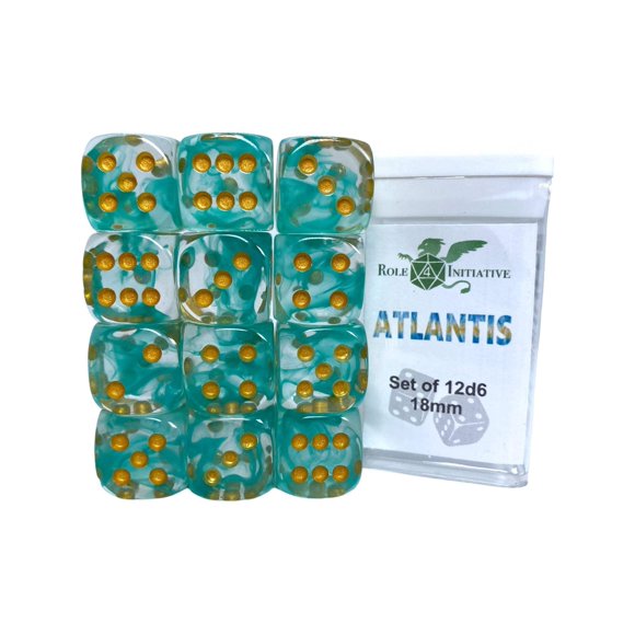 Set de dados Role 4 Initiative Diffusion Atlantis 12x6 18mm