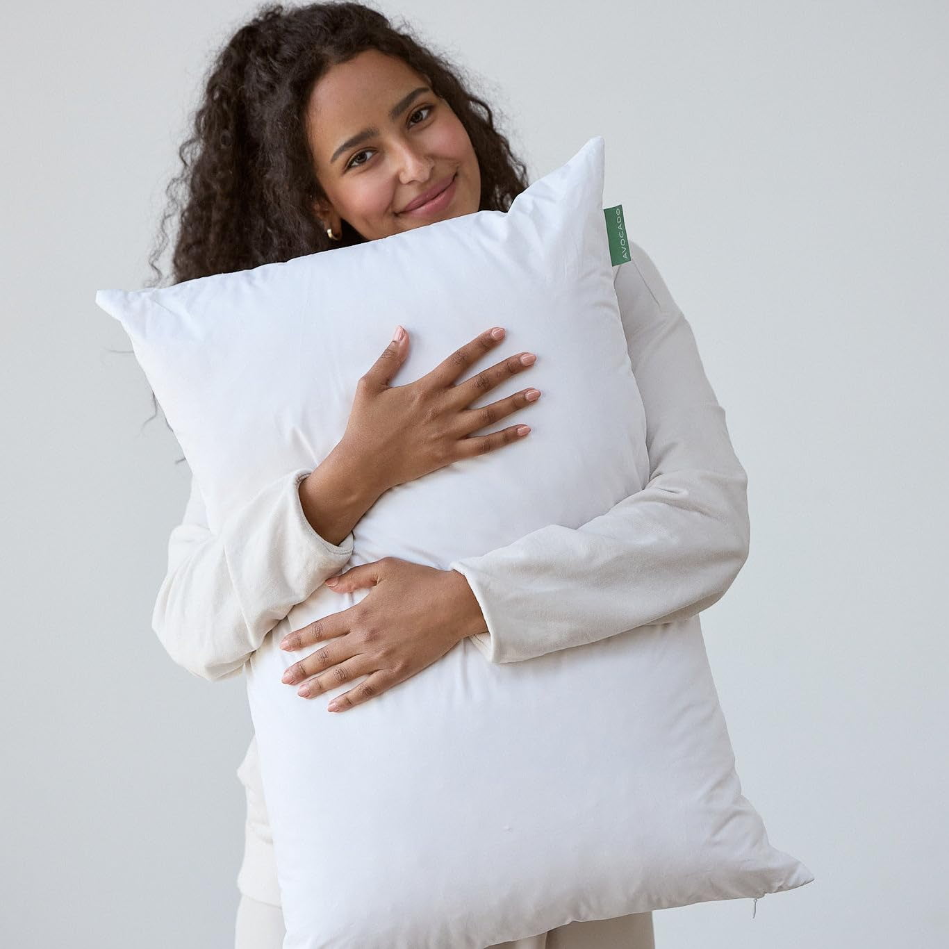 Avocado Green Mattress - Almohada Avocado, Algodón Orgánico, Con Certificación Gold, Relleno De Látex, Tamaño King