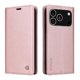 thumbnail image 1 of Funda Billetera de Cuero para iPhone 17 Pro con Tarjetero y Soporte - Tapa Magnética Rosa, 1 of 5