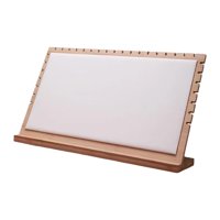 Ioensy - Tablero De Exhibición De Collares, Soporte De Almacenamiento De Madera Para Aretes, Colgantes, Joyería, Tienda Blanca