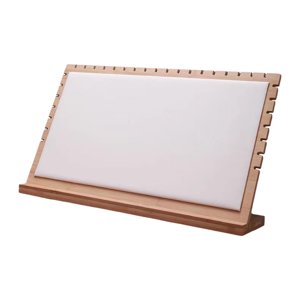 Ioensy - Tablero De Exhibición De Collares, Soporte De Almacenamiento De Madera Para Aretes, Colgantes, Joyería, Tienda Blanca