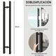 thumbnail image 2 of Manillón doble acero inox 80 cm puerta madera y cristal, 2 of 3