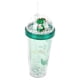 thumbnail image 1 of Vaso con Bombilla Tapa Glitter Verde 450ml, 1 of 2