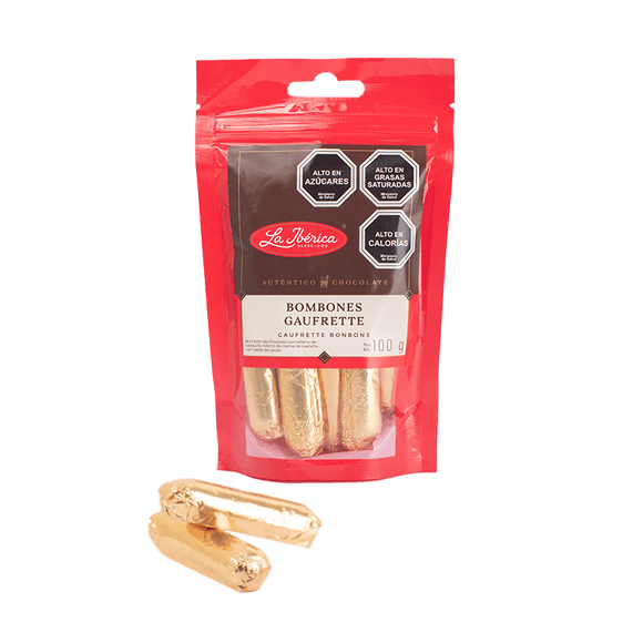 Caja De Bombones De Chocolate Gaufrette 100g La Ibérica