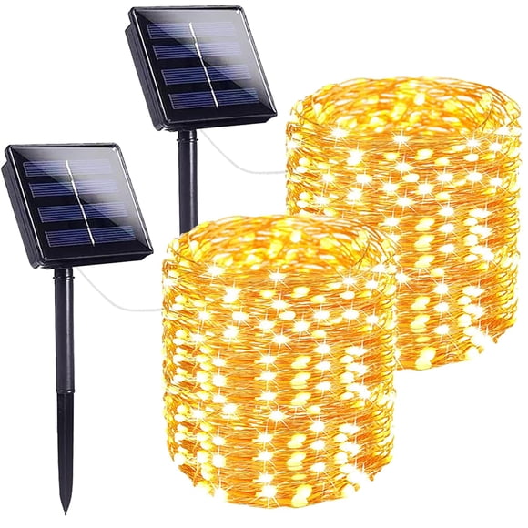 Luces solares tipo guirnalda SANJICHA de 44 m, 400 LED, 8 modos, impermeables