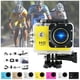 thumbnail image 1 of Cámara Deportiva HD 1080 Portátil Impermeable 30mt Gran Angular 140° - Amarillo, 1 of 2
