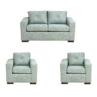 Muebles América - Living Franco 211 Cuero Auris Verde Agua