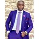 thumbnail image 2 of CORBATA Scott Allan Collection 150 cm Morado y Azul Marino a Cuadros, 2 of 6
