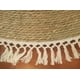 thumbnail image 2 of Alfombra Yute 120 Cm Color Natural, Con Flecos Blancos, 2 of 5