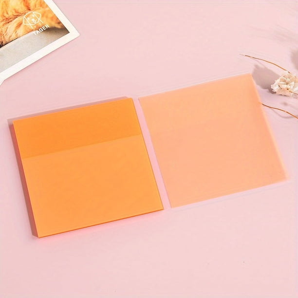50 Sheets Creative Transparent PET Memo Pad - Perfect for School Supplies, Planner Stickers & Sticky Notes!