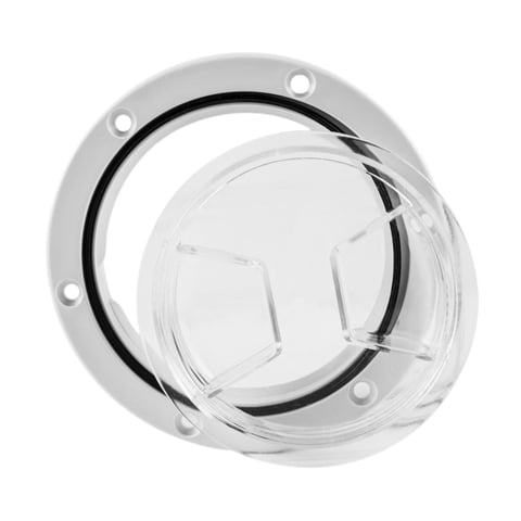 Magideal - Escotilla Para Barcos, Escotilla Para Panel De Cubierta De Inspección Marina, Fácil Instalación De Juntas Tóricas De Goma, Sello Impermeable Profesion 6 Pulgadas Blanco Claro