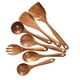 thumbnail image 4 of Juego De Utensilios De Cocina De Madera, Antiadherente, Madera De Teca, Duradero Para Accesorios Para El Hogar, 7 Piezas, 4 of 5