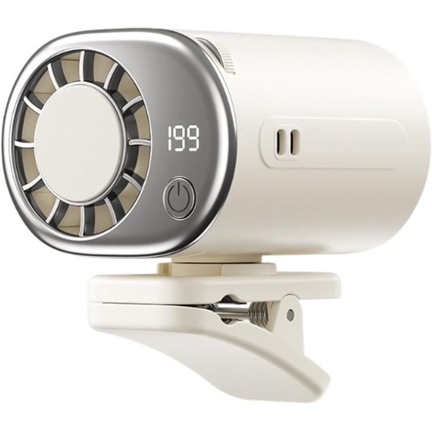 Ventilador clip coche LED 199 velocidades 16°C semi enfriamiento pinza ancha batería 2000mAh