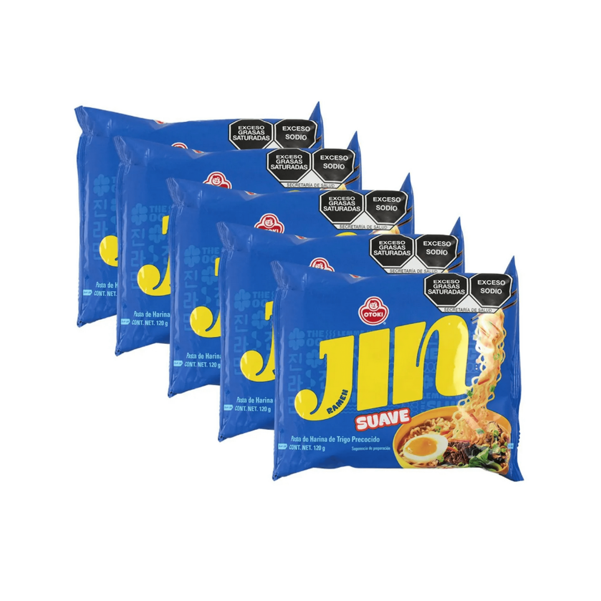 Ottogi Otoki - Pack 5 Ramen Jin Suave 120 C/u