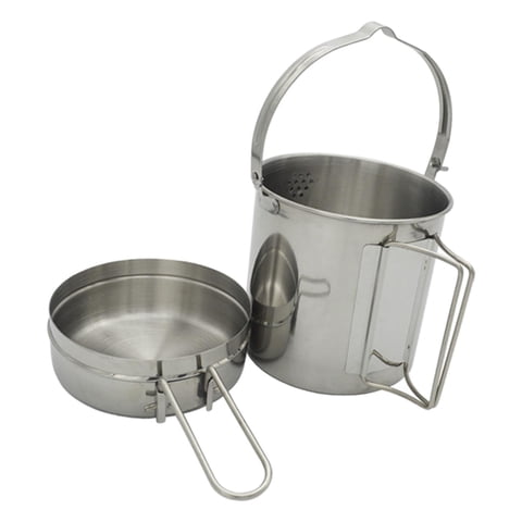 Ioensy - Juego De Utensilios De Cocina Con Mango Plegable Para Acampar, Tazón Para Mochilero, Senderismo