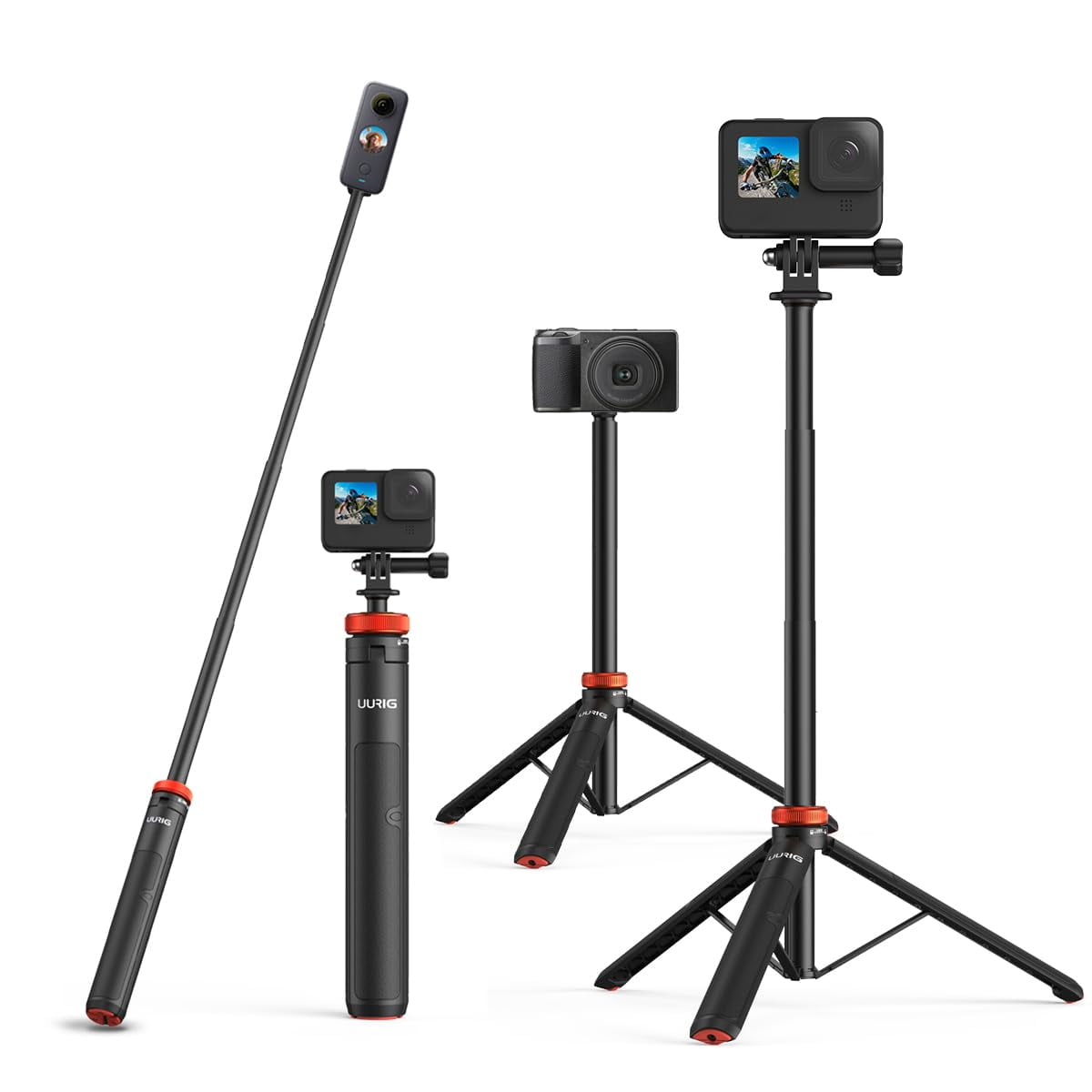 Vrig Select - Palo Telescópico Para Selfies Urig Long Con Trípode Para Gopro Insta360