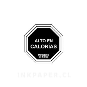 Ink & Paper - Sello Etiquetas Minsal Alto En Calorias 1.000 / 20 Mm / 1 Sello