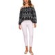 thumbnail image 2 of INSPIRE CHIC Blusa Casual de Verano de Manga Larga con Hombros Descubiertos para Mujer Boho XS Negro, 2 of 5