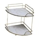 thumbnail image 4 of Cesta De Ducha De Esquina En Forma De Abanico Suave Sin Perforaciones Para Baño Cocina Hotel 2 Capas, 4 of 5