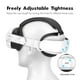 thumbnail image 4 of Correa VR para la cabeza con batería integrada de 6000mAh Sistema de ajuste ergonómico Durabilidad reforzada Compatible con el casco VR Meta Quest 3/3S-Blanco, 4 of 7