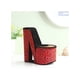 thumbnail image 1 of Caja de joyas Ore International con zapato de tacón alto y estampado de leopardo, 1 of 2