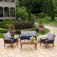 thumbnail image 4 of Juego de Cojines para Loveseat Arden Outdoor Clark Azul Resistente al Agua, 4 of 8