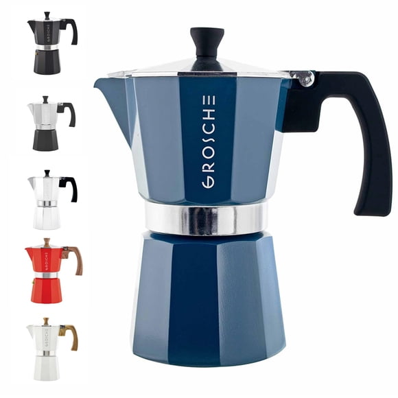 Cafetera para café espresso GROSCHE Milano Moka, 9 tazas, azul